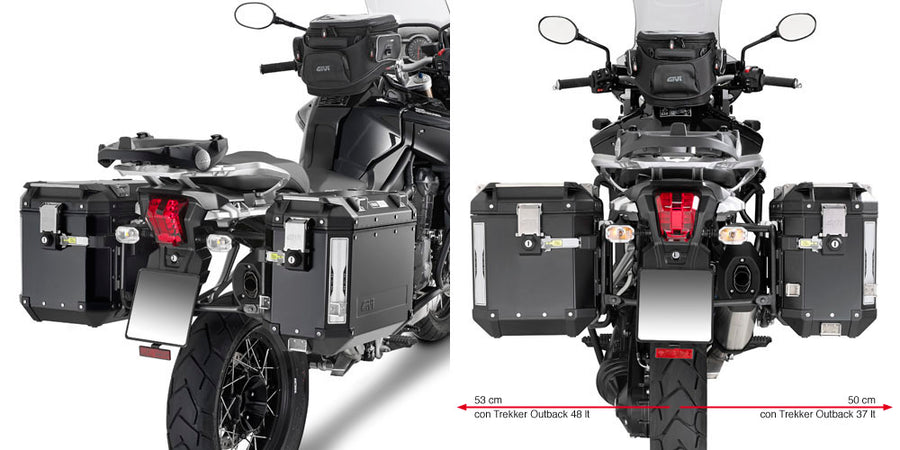 Triumph Tiger 1200 [GIVI] - Stahlrohr-Seitenkofferträger für Trekker Outback MONOKEY® CAM-SIDE Koffer Durchmesser 18 mm