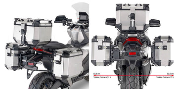 Honda X-ADV 750 [GIVI] - Stahlrohr-Seitenkofferträger PL ONE-FIT für die Trekker Outback MONOKEY® CAM-SIDE-Konfiguration