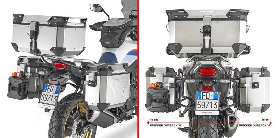 Honda XL 750 Transalp E-Clutch [GIVI] - Stahlrohr-Seitenkofferträger PL ONE-FIT für die Trekker Outback MONOKEY®