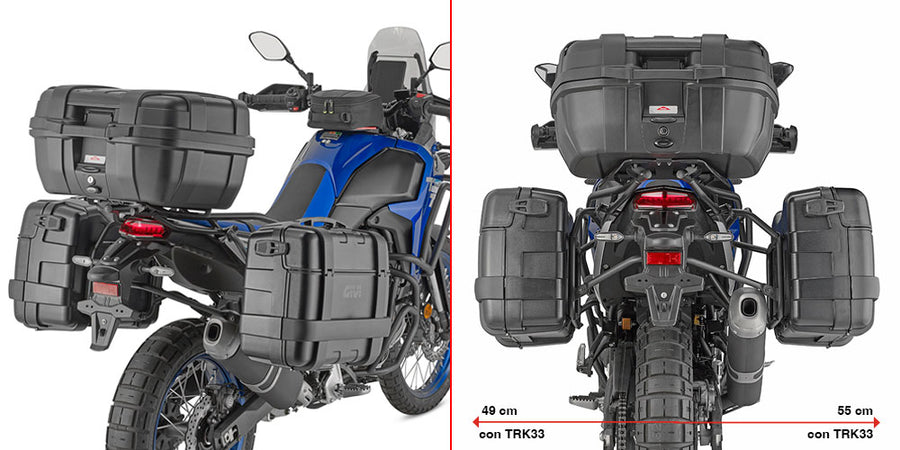 Yamaha Ténéré 700 Rally [GIVI] - Seitenkofferträger PL ONE-FIT für die Konfiguration von MONOKEY® Seitenkoffern oder