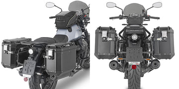 Moto Guzzi V7 850 Stone / Special [GIVI] - Stahlrohr-Seitenkofferträger PL ONE-FIT für die Trekker Outback MONOKEY®
