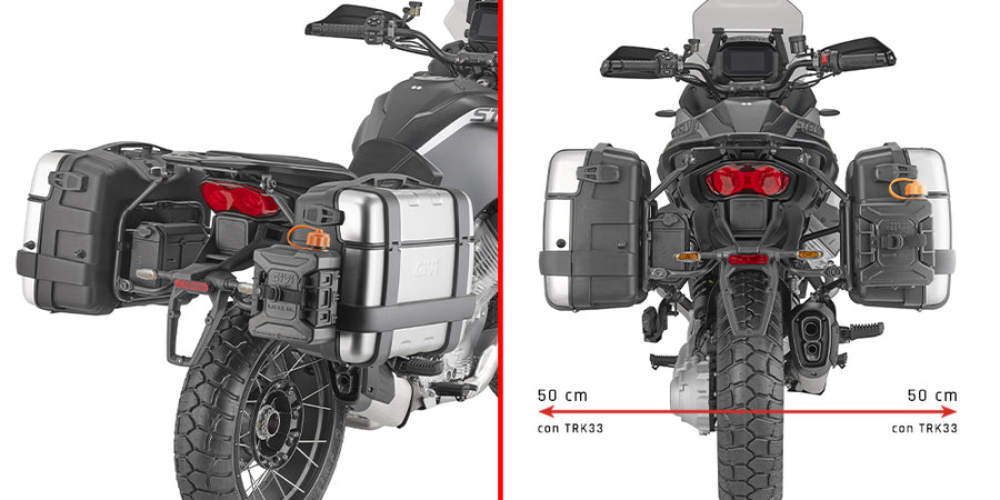 Moto Guzzi Stelvio 1000 [GIVI] - Seitenkofferträger PL ONE-FIT für die Konfiguration von MONOKEY® Seitenkoffern oder