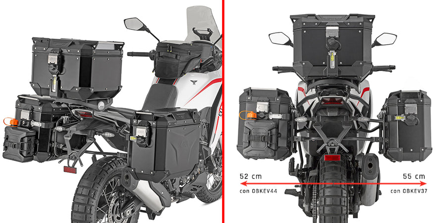 Moto Morini X-Cape 700 [GIVI] - Stahlrohr-Seitenkofferträger PL ONE-FIT für die Trekker Outback MONOKEY®
