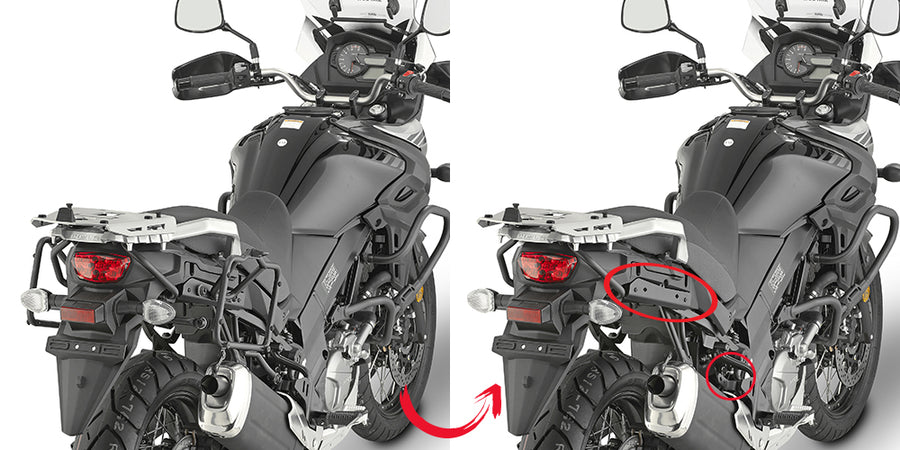 Suzuki DL 650 V-Strom [GIVI] - Seitenkoffer-Träger abnehmbar für MONOKEY® oder RETRO FIT Koffer nicht kompatibel mit