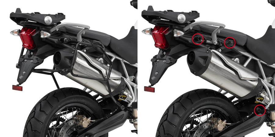 Triumph Tiger 800 / 800 XC / 800 XR [GIVI] - Seitenkoffer-Träger abnehmbar für MONOKEY® oder RETRO FIT Koffer