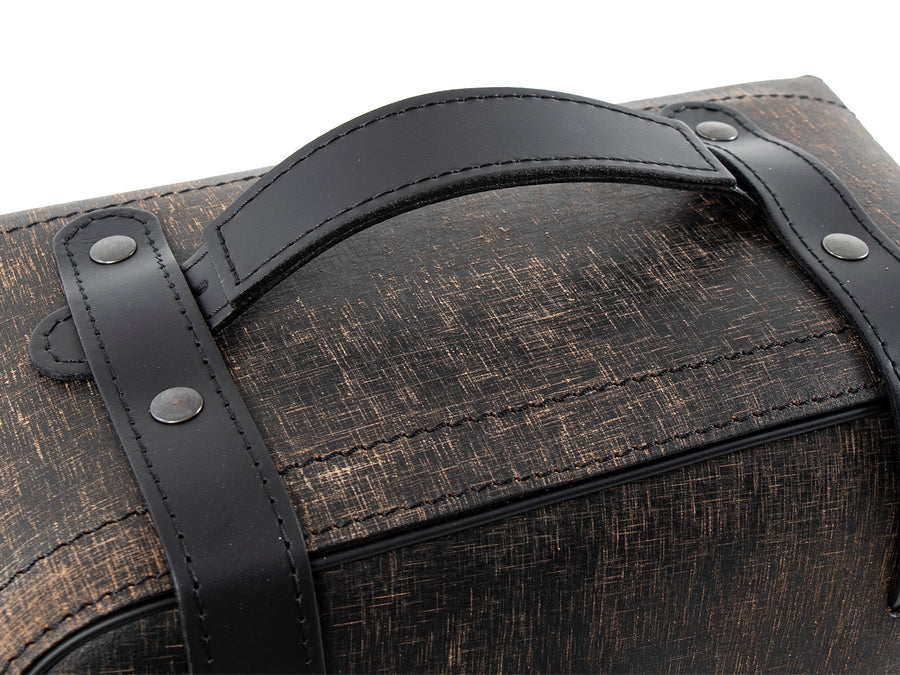 Motorradtasche [Hepco & Becker] - Ledertaschensatz Rugged Cutout 19 L inkl. Schnellverschluss – Cutout