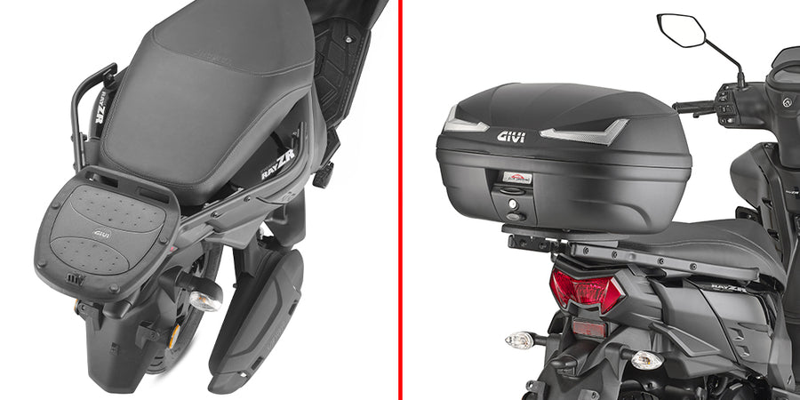 Yamaha Cygnus Rayzr 125 [GIVI] - Topcase Träger für MONOLOCK® Koffer benutzen Sie die im Koffer mitgelieferte MONOLOCK®