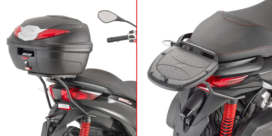 Piaggio Mp3 Yourban 125-300 [GIVI] - Topcase Träger für MONOLOCK® Koffer benutzen Sie die im Koffer mitgelieferte