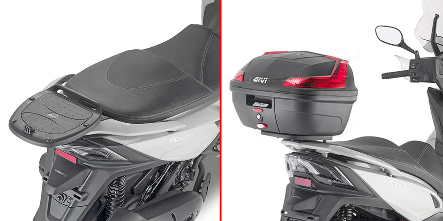 Kymco Agility 300-350 R16 [GIVI] - Support top case pour valises MONOLOCK® utiliser celui fourni dans la valise
