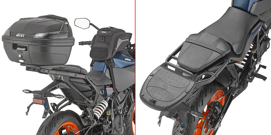 KTM Duke 390 [GIVI] - Topcase Träger für MONOLOCK® Koffer benutzen Sie die im Koffer mitgelieferte MONOLOCK® Platte