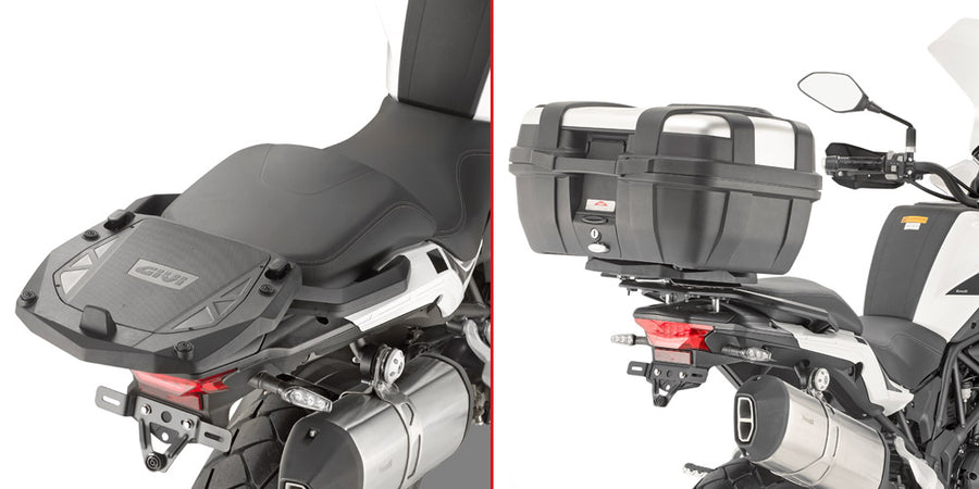 Benelli TRK 502 [GIVI] - Topcase Träger für MONOKEY® oder MONOLOCK® Koffer für MONOKEY® Koffer benutzen Sie die Platte