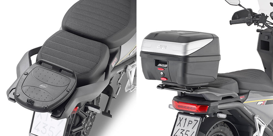 Super Soco CPX [GIVI] - Topcase Träger für MONOKEY® oder MONOLOCK® Koffer für MONOKEY® Koffer benutzen Sie die Platte