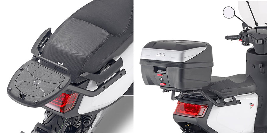 Niu MQI GT [GIVI] - Topcase Träger für MONOLOCK® Koffer benutzen Sie die im Koffer mitgelieferte MONOLOCK® Platte