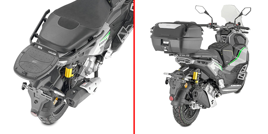 Kl Brera X 125-300 [GIVI] - Topcase Träger für MONOLOCK® Koffer benutzen Sie die im Koffer mitgelieferte MONOLOCK®