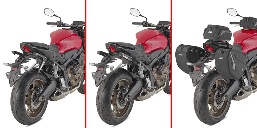 Honda CBR 650 R [GIVI] - Paar spezifischer einziehbarer Stealth Halterungen aus mit Glasfaser verstärktem Technopolymer