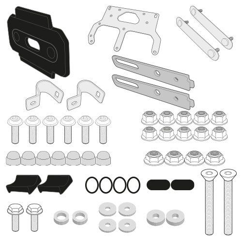 Suzuki DL 1000 V-Strom [GIVI] - Kit für die Montage der S250 Tool Box an PLR3105 Träger zu montieren mit der S250 und
