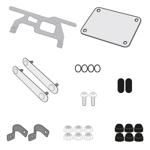 BMW R 1200 GS [GIVI] - Kit für die Montage des PLOS5108CAM Träger zu montieren mit der S250 und dem Träger PLOS5108CAM