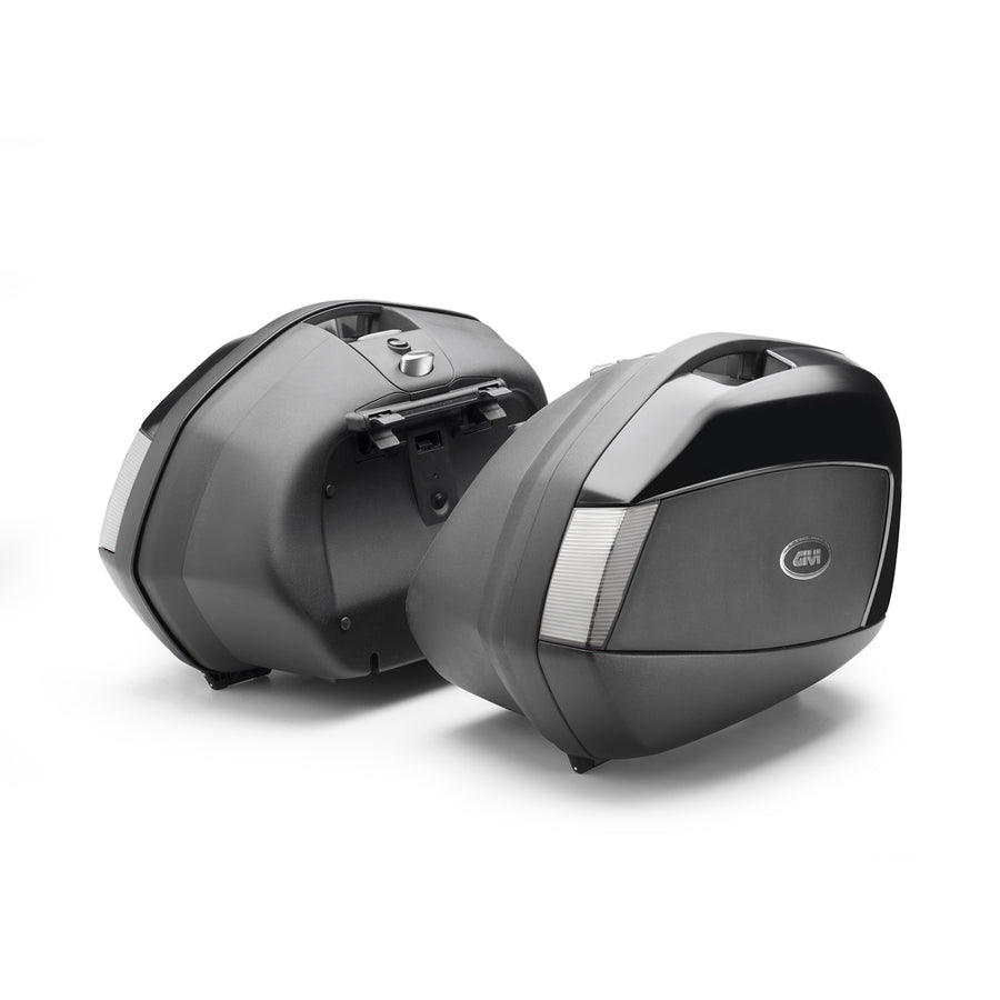 V35 - Seitenkoffer-Satz Monokey® SIDE Tech – mit Cover schwarz uni / Max. Zuladung 10 kg