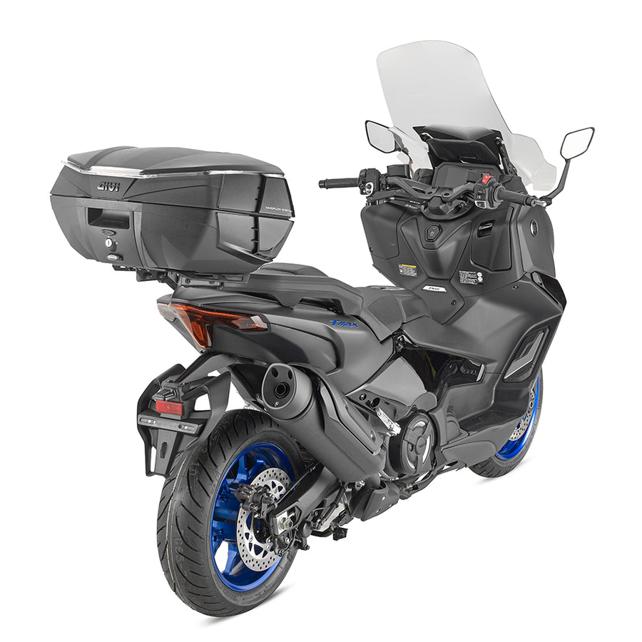 V49 AIR Monokey Topcase mit Wingflow System – schwarz, mit getöntem Reflektor, 49 Liter