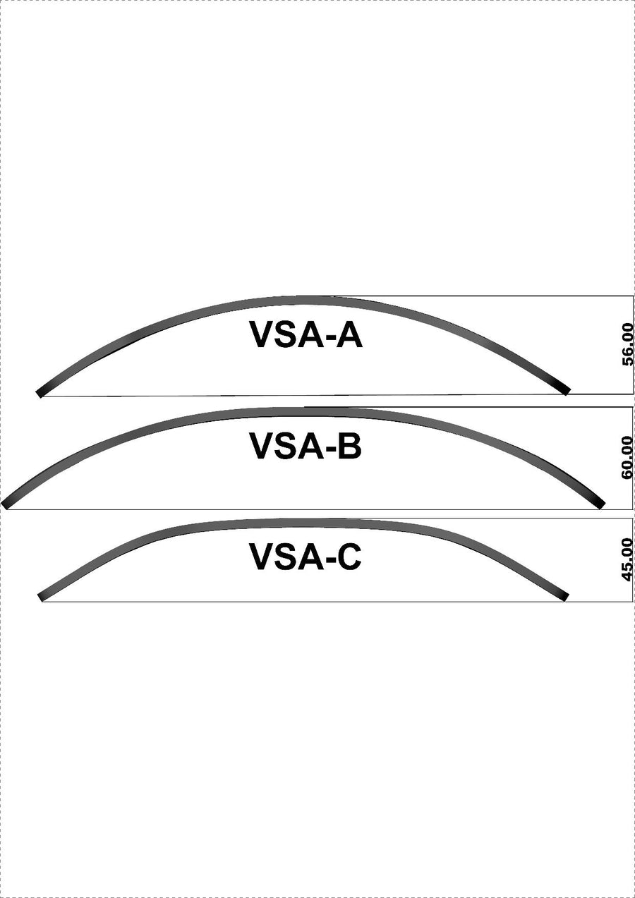 BMW VSA-Type B (33/22 cm)-Vario spoiler attachment "VSA-B" including clamp