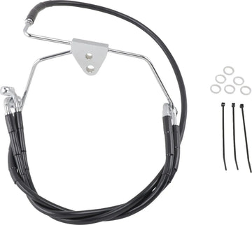 Harley Davidson Flhtc [DRAG SPECIALTIES] - Kit de conduite de frein en vinyle noir étendu