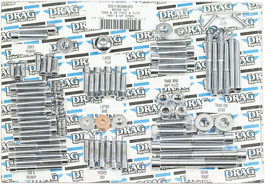 harley davidson flst [DRAG SPECIALTIES] - Jeu complet de vis moteur