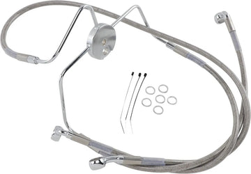 harley davidson flhri [DRAG SPECIALTIES] – Edelstahl-Bremsleitungs-Kit in verlängerter Ausführung
