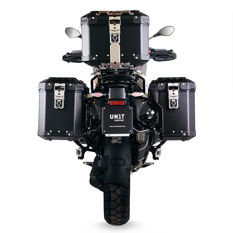 BMW R nineT 1200 Roadster [2014-2023] - Atlas 44L Universal-Aluminium-Topcase + Atlas Top Case Platte für Gepäckablage