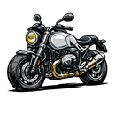 Bmw r ninet pure [Tasse Weiß] - Karikatur - Einseitig