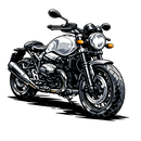 Bmw r ninet pure [T-Shirt] - Manga Neon City - Brust Print