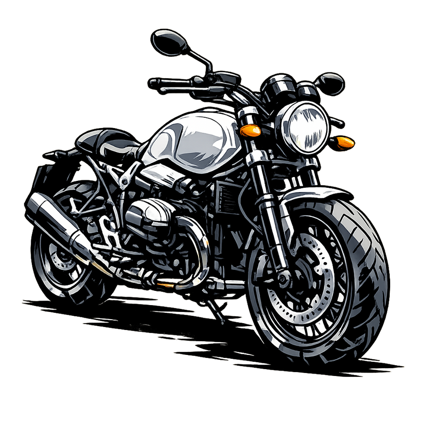 Bmw r ninet pure [T-Shirt] - Manga Neon City - Brust Print