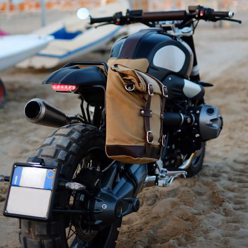 BMW R nineT 1200 Roadster [2014-2023] - Canvas-Seitentasche 10L-14L + Rahmen der -Serie