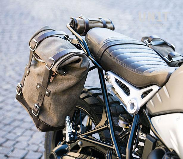BMW R nineT 1200 Roadster [2014-2023] - Seitentasche aus Leder + Doppelrahmen