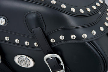 Motorradtasche [Hepco & Becker] - Leder Buffalo Big Custom links – Rohrpacktaschenhalter