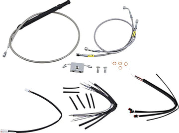 harley davidson flfb [BURLY BRAND] – Lenkerzug- und Bremsleitungs-Kit für Burly Ape Lenker
