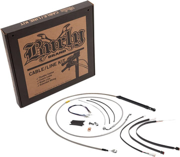 harley davidson flfb [BURLY BRAND] – Lenkerzug- und Bremsleitungs-Kit für Burly Ape Lenker - 0
