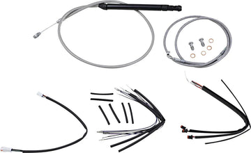 harley davidson flsl [MARCA BURLY] - Kit cavi manubrio e tubi freno per manubri Burly Ape