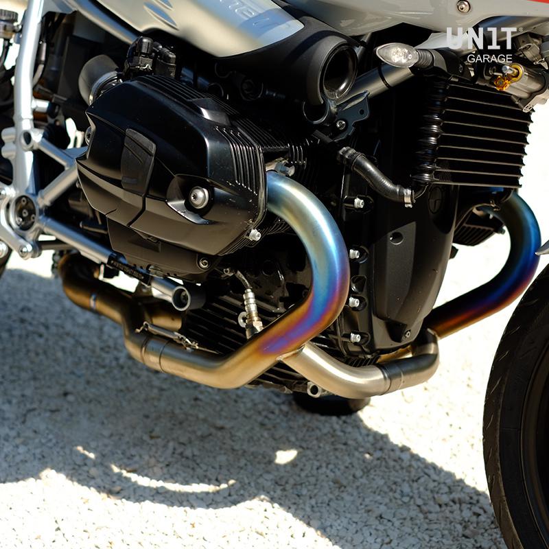 BMW R nineT 1200 Roadster [2014-2023] - Abgaskrümmer ohne Katalysator in Titan mit sichtbarer Schweißung (EURO 3, EURO 4)