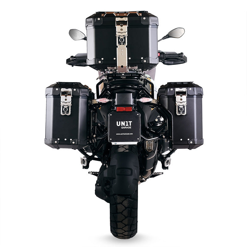 BMW R nineT 1200 Roadster [2014-2023] - Atlas Aluminium-Taschenpaar 39L+32L + Atlas Aluminium Taschenrahmen