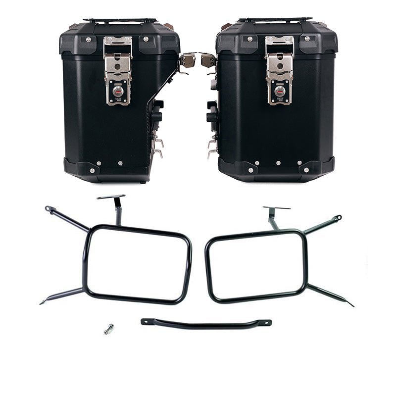 BMW R nineT 1200 Roadster [2014-2023] - Atlas Aluminium-Seitenkoffer-Set 48L+41L + Rahmen für Taschen aus Aluminium Atlas