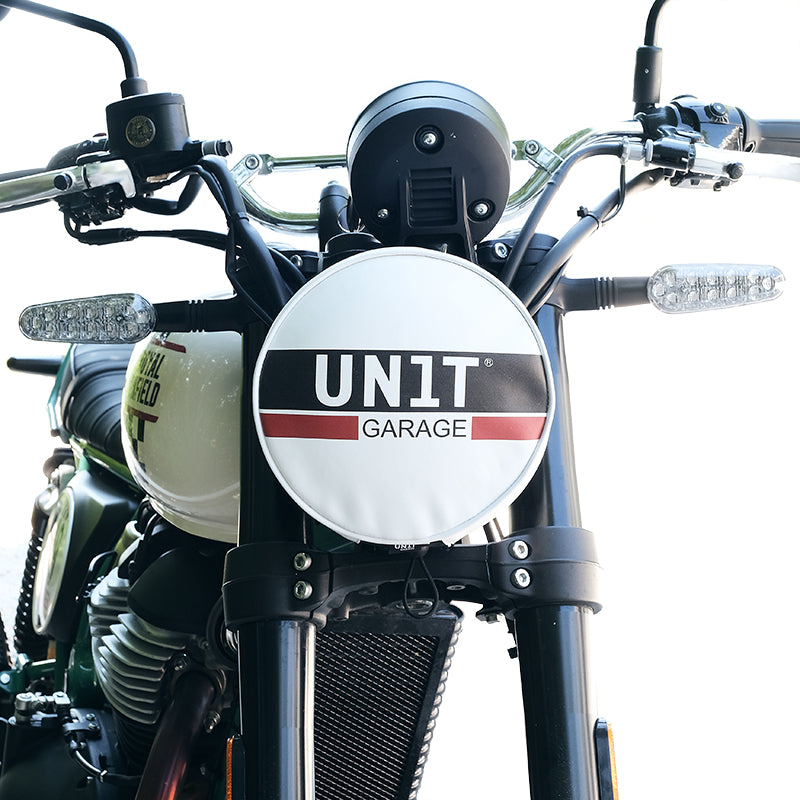 BMW R nineT 1200 Roadster [2014-2023] - Scheinwerferabdeckung aus Leder mit Logo