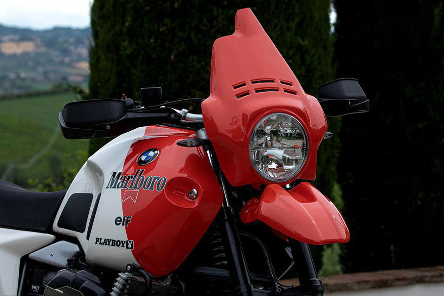 BMW R 120 G/S ADV [2004-2012] - Tapis de réservoir blanc alpin/rouge