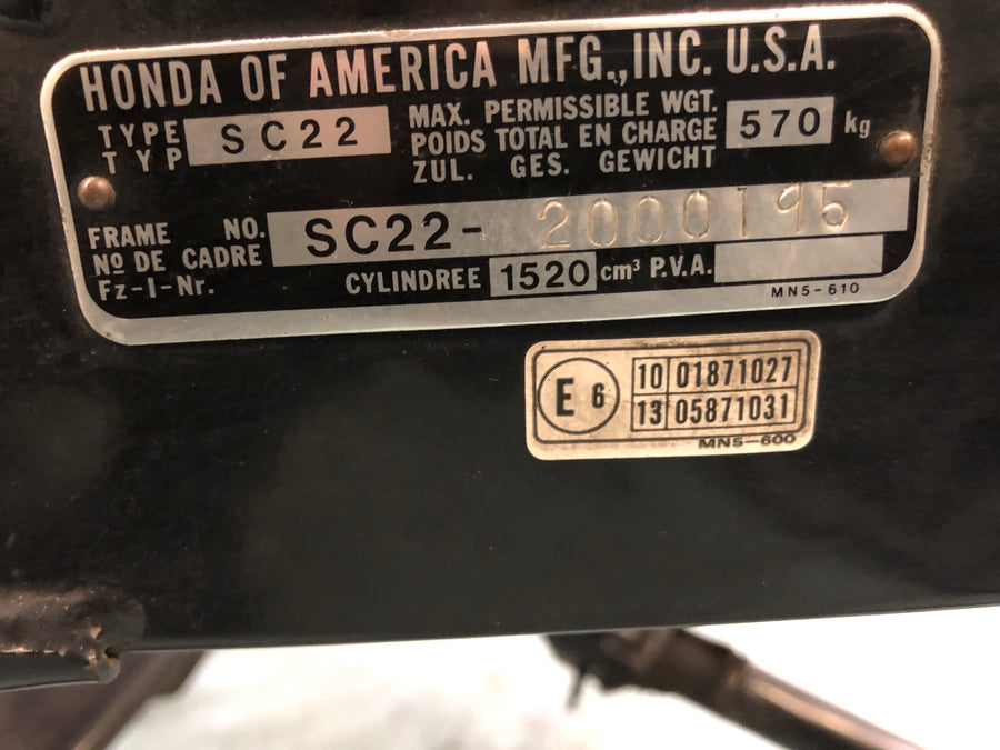 Honda GL 1500 Goldwing SC22 [1988] - Frame con documenti