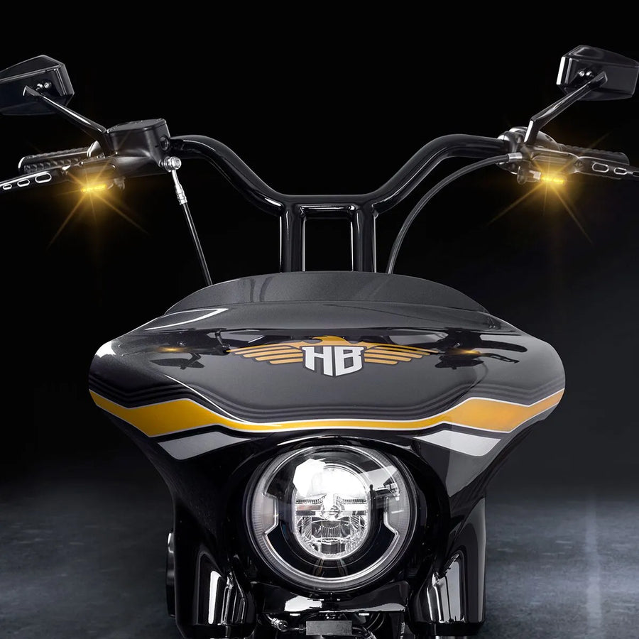harley-davidson street bob [HEINZ BIKES] – LED handlebar indicators
