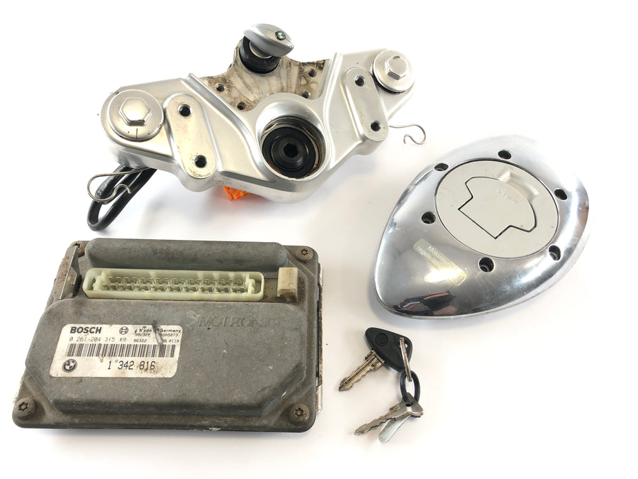 BMW R 1200 C 259C [1998] - Bridge fork in alto con un blocco e unità di controllo nella parte superiore