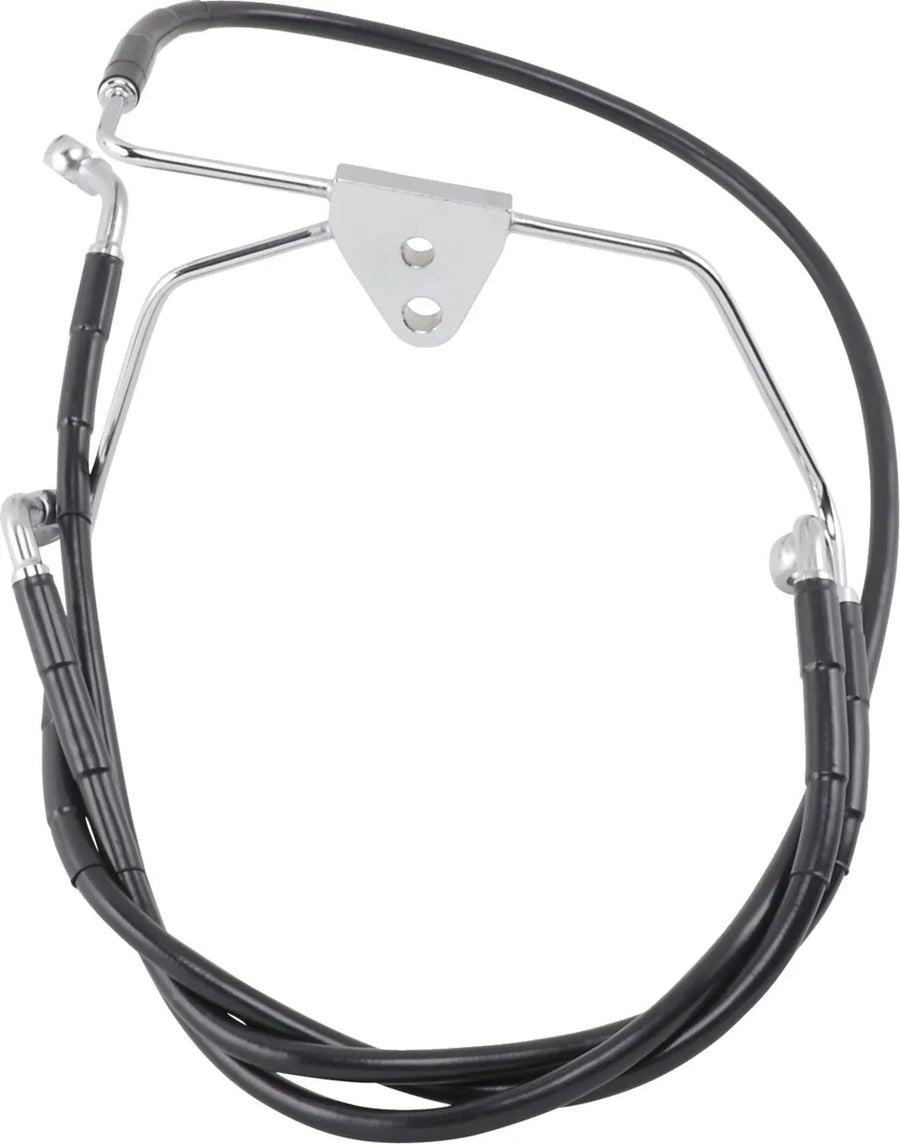 harley davidson flhtc [DRAG SPECIALTIES] – Verlängertes schwarzes Vinyl-Bremsleitungs-Kit