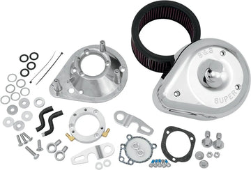 Harley-Davidson Xl 883 C Sportster Custom [1998] - Sidekick Luftfilter-Kit – Oberfläche: Silber – Bild 1