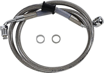 harley davidson flde [DRAG SPECIALTIES] – Verlängerte Edelstahl-Bremsleitung