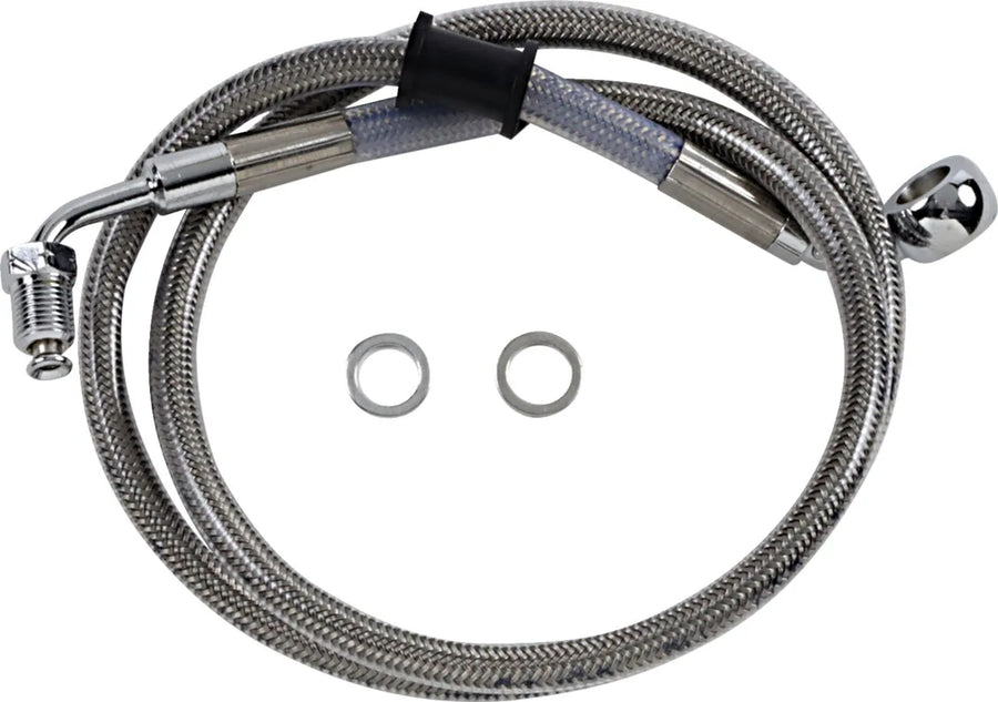 harley davidson flfb [DRAG SPECIALTIES] – Verlängerte Edelstahl-Bremsleitung