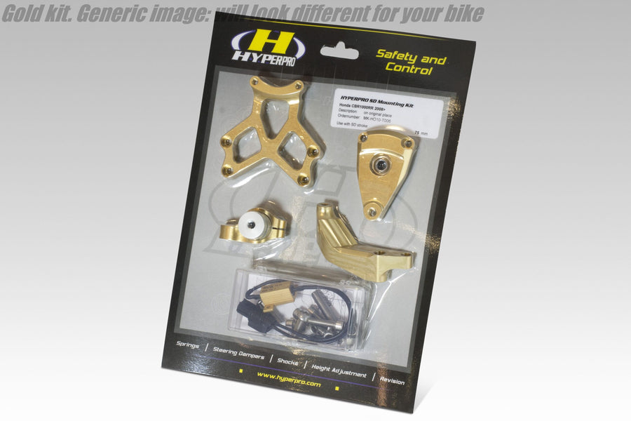 Kawasaki NINJA 250 R [HYPERPRO] – Lenkungsdämpfer-Montagesatz, Gold (MK-KA02-T001)